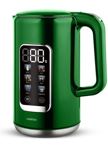 Чайник электрический Centek CT-1003 1.7л 2200Вт зеленый (металл)