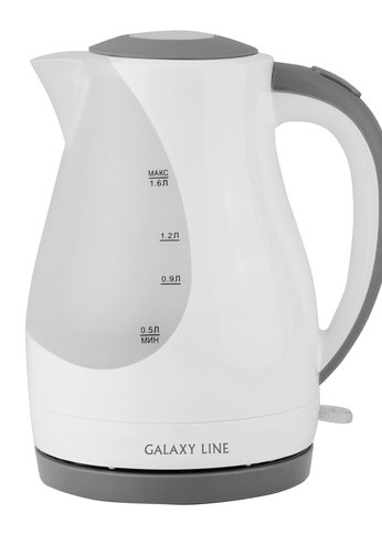 Чайник электрический Galaxy LINE GL0200 белый/серый 1,6л 2200Вт