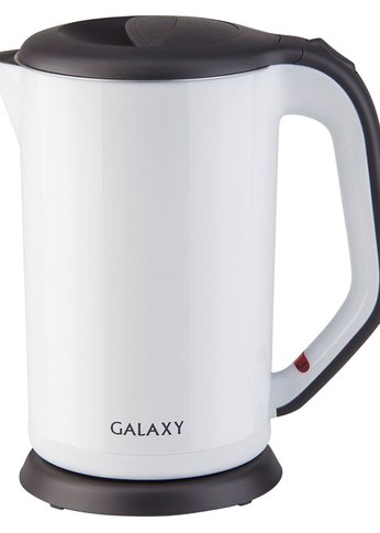 Чайник электрический Galaxy LINE GL0318 1.7л. 2000Вт белый/черный (корпус: нержавеющая сталь/пластик)