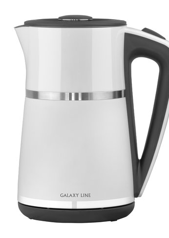 Чайник электрический Galaxy LINE GL0339 1.7л 2200Вт белый (металл)