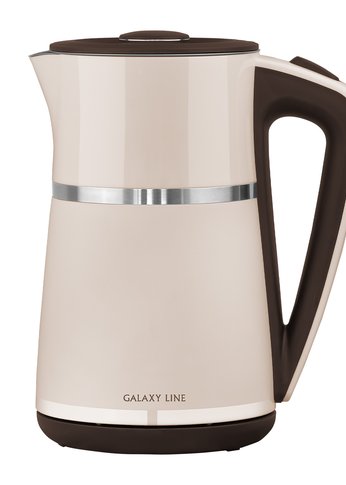 Чайник электрический Galaxy LINE GL0339 БЕЖЕВЫЙ, 2200Вт.объем 1,7л,скрытый нагревательный элемент