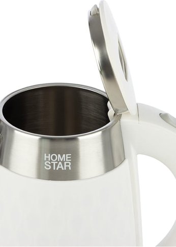 Чайник электрический Homestar HS-1021 1,7 л, 1,5кВт, белый, двойной корпус