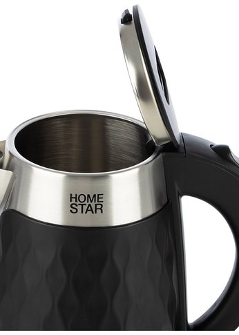 Чайник электрический Homestar HS-1021 1,7 л, 1,5кВт, черный, двойной корпус