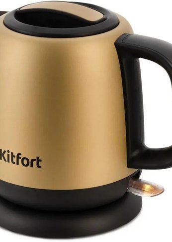 Чайник электрический Kitfort KT-6111 1л 1630Вт золотистый/черный