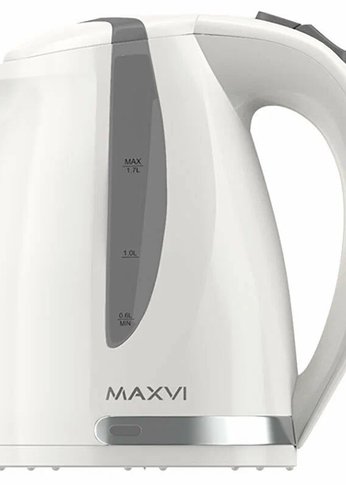 Чайник электрический Maxvi KE1701P 1.7л 2200Вт белый/серый