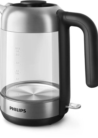 Чайник электрический Philips HD9339/80 1.7л. 2200Вт прозрачный (корпус: стекло)