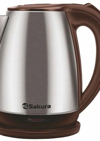 Чайник электрический Sakura SA-2161C (1.8) нерж+кофейн