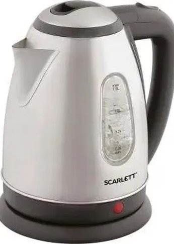 Чайник электрический Scarlett SC-EK21S88 1.8л. 2200Вт черный/серебристый (корпус: нержавеющая сталь)