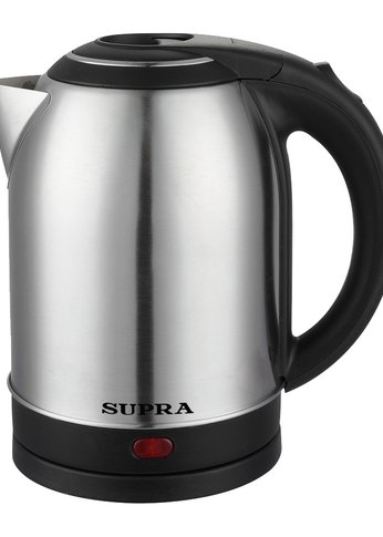 Чайник электрический Supra KES-2001 2л. 1500Вт серебристый/черный (корпус: металл)