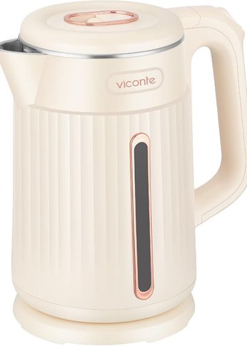 Чайник электрический Viconte VC-3342 Derek 2л 2200Вт бежевый (металл)