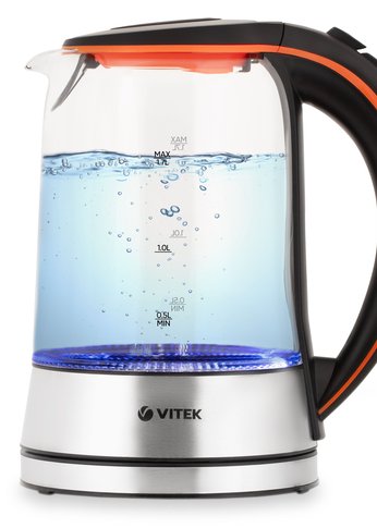 Чайник электрический Vitek VT-7005 (TR) черный/стекло