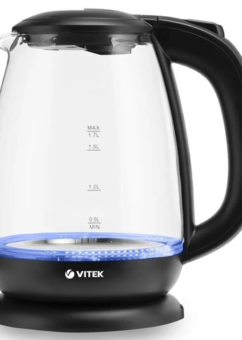 Чайник электрический Vitek VT-7060 1.7л. 2200Вт разноцветный корпус: пластик