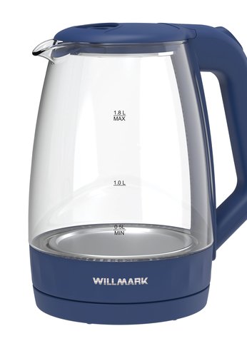 Чайник электрический Willmark WEK-1823G 1.8л 2200Вт синий