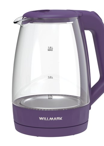 Чайник электрический Willmark WEK-1823G 1.8л 2200Вт фиолетовый