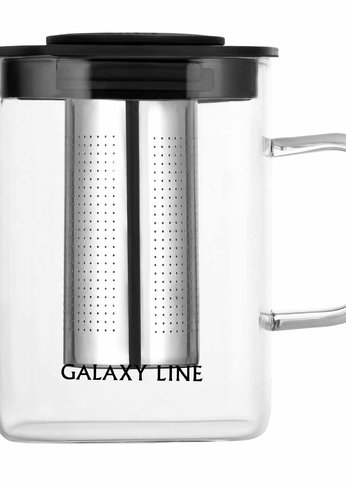 Чайник заварочный Galaxy LINE GL9359, 1000мл, фильтр из нержавеющей стали 18/10, колба из боросиликатного стекла