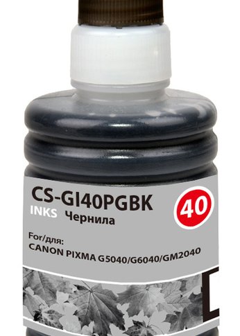 Чернила Cactus CS-GI40PGBK черный 140мл для Canon Pixma G5040/G6040/GM2040