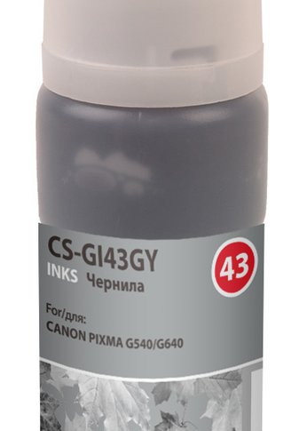 Чернила Cactus CS-GI43GY GI-43 серый60мл для Canon Pixma G640/540