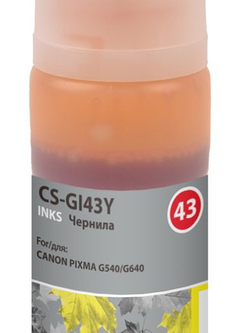 Чернила Cactus CS-GI43Y желтый60мл для Canon Pixma G640/540