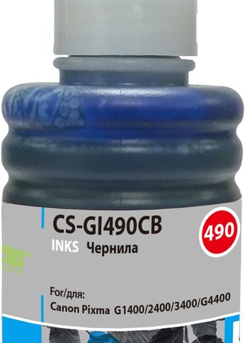 Чернила Cactus CS-GI490CB GI-490 голубой 100мл для Canon Pixma G1400/G2400/G3400