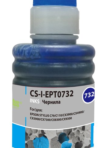 Чернила Cactus CS-I-EPT0732 голубой 100мл для Epson St С79/C110/СХ3900/CX4900/CX5900