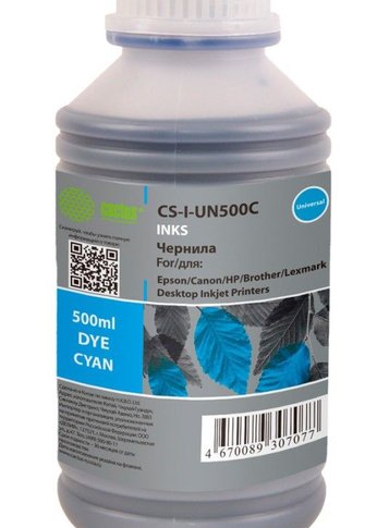 Чернила Cactus CS-I-Un500C голубой 500мл для HP/Lexmark/Canon/Epson/Brother