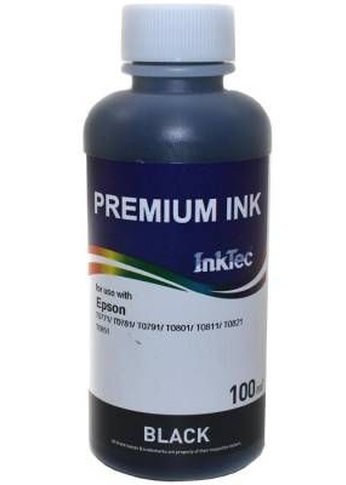 Чернила InkTec для Epson R270, E0010 (InkTec) T0821, BK, 0,1л (оригинальная фасовка) (E0010-100MB)