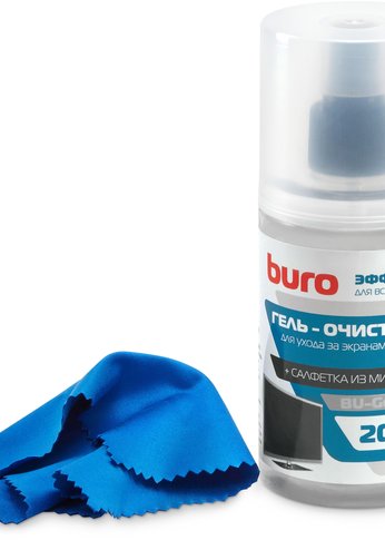 Чистящий набор (салфетки + гель) Buro BU-Gel_screen для экранов и оптики 200мл