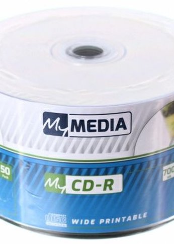 Диск CD-R MyMedia 700Mb 52x Pack wrap (50шт) Printable (69206)