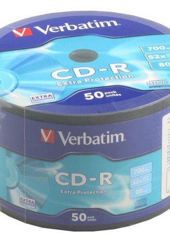 Диск CD-R Verbatim 700Mb 52x bulk (50шт) (43787)