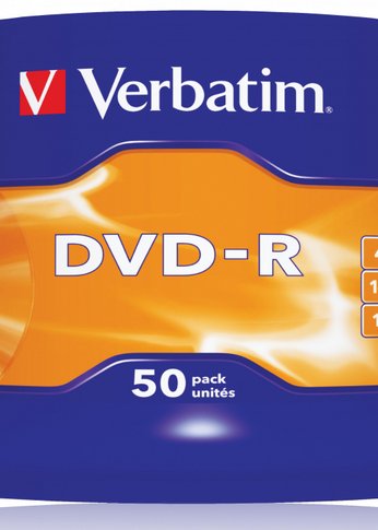 Диск DVD-R Verbatim 4.7Gb 16x Cake Box (50шт) (43548)