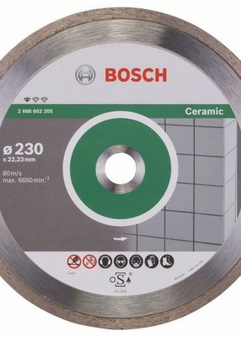 Диск отрезной по керам. Bosch Standard for Ceramic (2608602205) d=230мм d(посад.)=22.23мм (угловые шлифмашины)