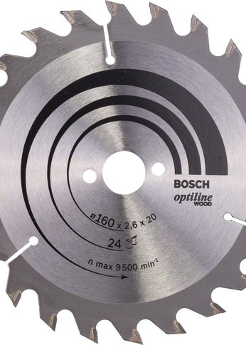 Диск пильный по дер. Bosch Standard (2608640596) d=160мм d(посад.)=30мм (циркулярные пилы) (упак.:1шт)