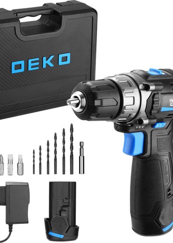 Дрель-шуруповерт аккумуляторный Deko GCD12DU3 SET 3 патрон:быстрозажимной (кейс в комплекте) (063-4097)
