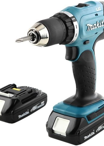 Дрель-шуруповерт аккумуляторный Makita DDF453SYE патрон:быстрозажимной (кейс в комплекте)