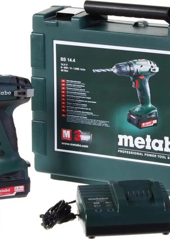 Дрель-шуруповерт аккумуляторный Metabo BS 14.4 патрон:быстрозажимной (кейс в комплекте) (602206540)