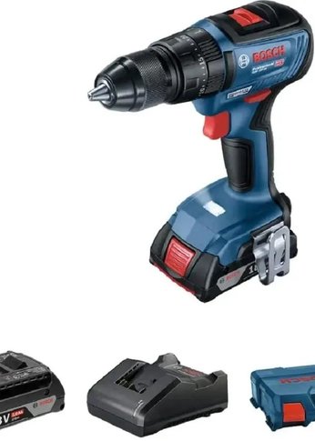 Дрель-шуруповерт Bosch GSB 18V-50 + L аккум. патрон:быстрозажимной (кейс в комплекте) (06019H5100)