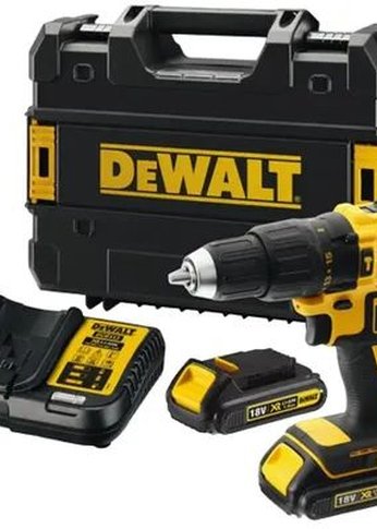 Дрель-шуруповерт DeWalt DCD778S2T 340Вт аккум. патрон:быстрозажимной (кейс в комплекте) (DCD778S2T-QW)