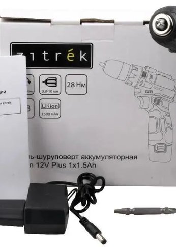 Дрель-шуруповерт Zitrek Green 12V Plus аккум. патрон:быстрозажимной (085-1013)