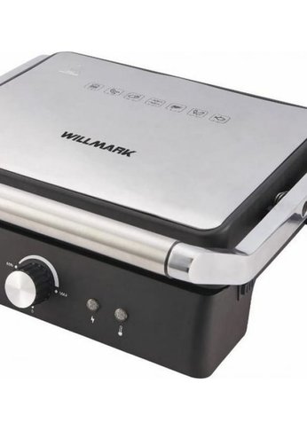 Электрогриль WILLMARK WG-4320DP (2200W,антипр.покр.,отк. 180°,темп. 200°С,фикс.кр., съем. панели, гар.2 г.)