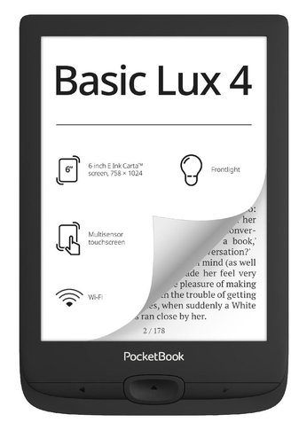 Электронная книга PocketBook 618 Basic Lux Ink Black (PB618-P-WW)