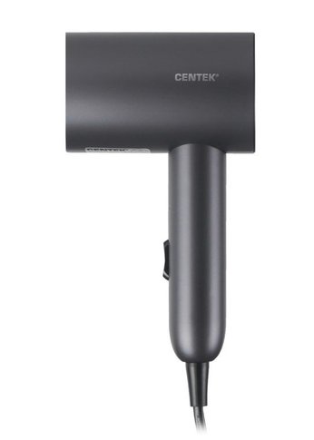 Фен Centek CT-2201 (серый) 900Вт, 2 скорости, турмалин. ионизация, антистат. эффект, складная ручка