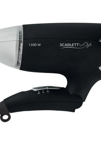 Фен Scarlett SC-HD70IT02 1200Вт черный складной