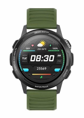 Фитнес-часы BQ Watch 1.3 Black+Dark Green Wristband