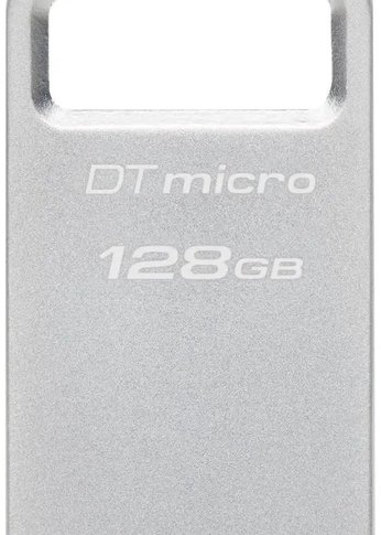 Флеш диск 128Gb Kingston DataTraveler Micro DTMC3G2/128GB USB3.0 серебристый