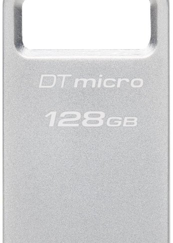 Флеш диск 128Gb Kingston DataTraveler Micro DTMC3G2/128GB USB3.0 серебристый