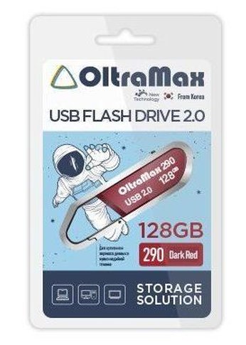 Флеш диск 128GB Oltramax OM-128GB-290-Dark Red