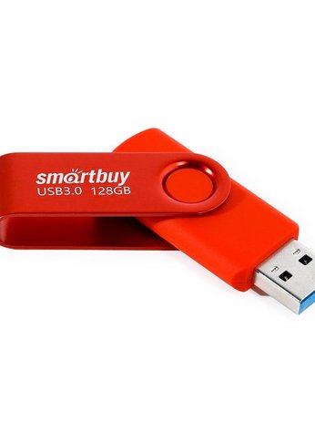 Флеш диск 128GB Smartbuy (SB128GB3TWR) UFD 3.0/3.1 Twist Red красный