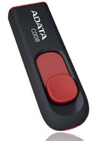 Флеш диск 16Gb A-Data Classic C008 AC008-16G-RKD USB2.0 красный/черный