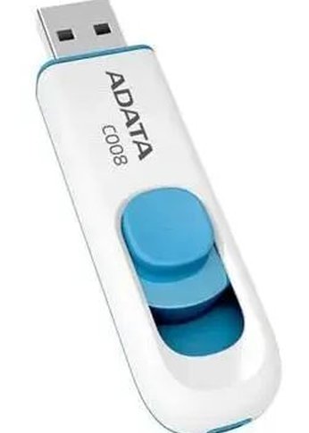 Флеш диск 16Gb A-Data Classic C008 AC008-16G-RWE USB2.0 белый/синий