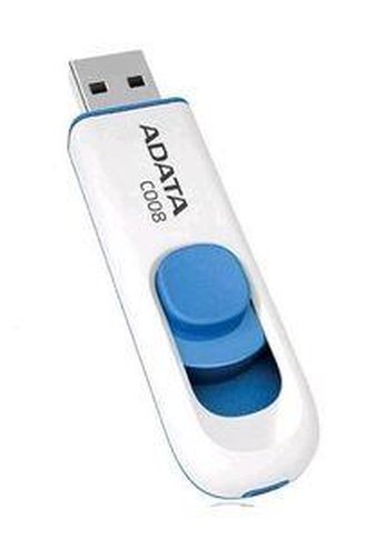 Флеш диск 16Gb A-Data Classic C008 AC008-16G-RWE USB2.0 белый/синий